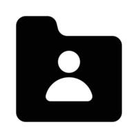 User sign on folder showing concept icon of user data, user profile vector