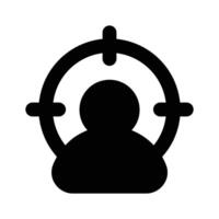 Pixel perfector icon of target audience, scalable and easy to use vector