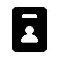 User on page denoting icon of personal profile, curriculum vitae vector