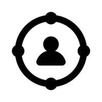 Pixel perfector icon of target audience, scalable and easy to use vector