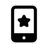 Star on mobile screen showing concept icon of online rating vector