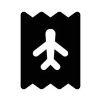 Icon of air ticket in hand design style, aeroplane ticket vector