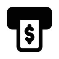 An icon design of instant banking, flat of cash dispenser, atm machine vector