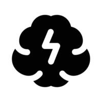 Light bolt inside brain, concept icon of brainstorming in trendy style vector