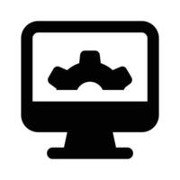 Get this amazon icon of computer setting in modern style vector