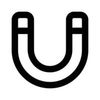 Physics magnet icon in flat style, scalable of attraction vector