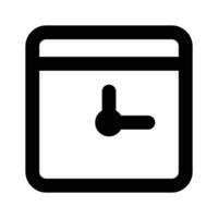 Calendar with clock, concept icon of timetable in modern style vector