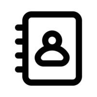 Get this well designed icon of contact book in modern style vector