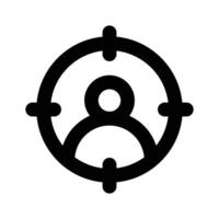 Pixel perfector icon of target audience, scalable and easy to use vector