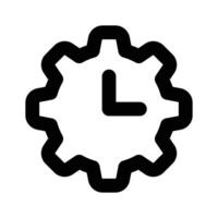 Clock with gear showing concept of time management, high quality graphics vector