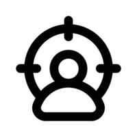 Pixel perfector icon of target audience, scalable and easy to use vector