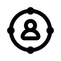 Pixel perfector icon of target audience, scalable and easy to use vector