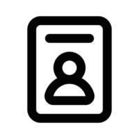 User on page denoting icon of personal profile, curriculum vitae vector