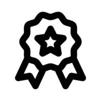 of star badge, modern icon of quality badge in editable style vector