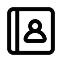 Get this well designed icon of contact book in modern style vector