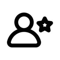 Unique icon of profile, ready to use favorite user vector