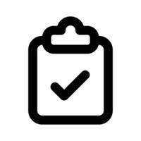 Carefully designed checklist icon represents a list of tasks or items to be completed, often used in productivity and organization apps vector