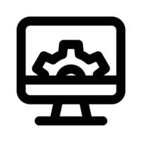 Get this amazon icon of computer setting in modern style vector