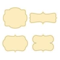 vintage style labels set isolated on white background vector