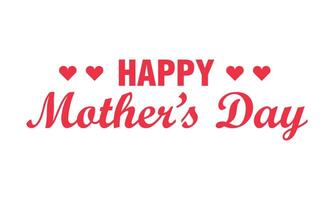 Beautiful elegant Happy Mothers day text design background vector
