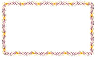 Hand drawn flat design hearts border and frame vector