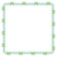 Hand drawn flat design hearts border and frame vector