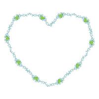 Hand drawn flat design hearts border and frame vector