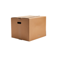 Empty cardboard box isolated on a transparent background png