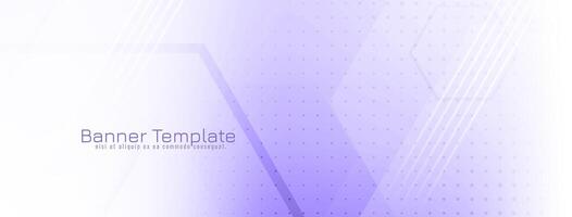 Elegant violet color modern geometric banner design vector