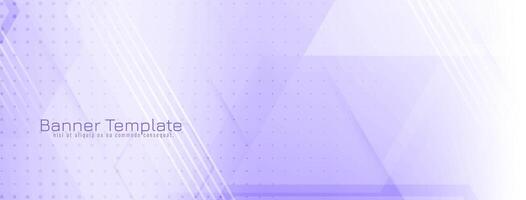 Elegant violet color modern geometric banner design vector