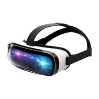 Modern 3d virtual reality goggles headset, vr isolated on a transparent background Connection, technology, new generation png