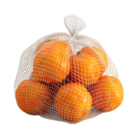 Oranges in a Mesh on Transparent Background png