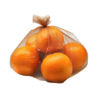 Oranges in a Mesh on Transparent Background png