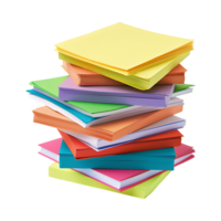 Stack of Sticky Notes on Transparent Background png