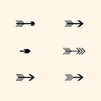 6 6 minimalista flecha diseño vector