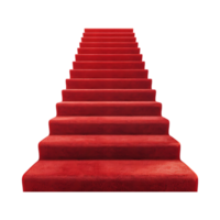 Stairs With Red Carpet on it on Transparent Background png