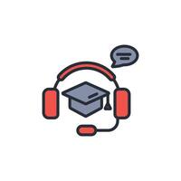 online teaching icon. .Editable stroke.linear style sign for use web design,logo.Symbol illustration. vector