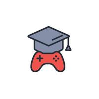 educational games icon. .Editable stroke.linear style sign for use web design,logo.Symbol illustration. vector