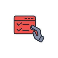 online test icon. .Editable stroke.linear style sign for use web design,logo.Symbol illustration. vector