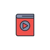 audio book icon. .Editable stroke.linear style sign for use web design,logo.Symbol illustration. vector