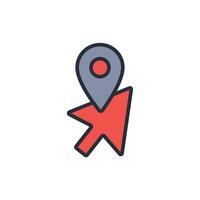 gps icon. .Editable stroke.linear style sign for use web design,logo.Symbol illustration. vector