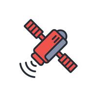 satellite icon. .Editable stroke.linear style sign for use web design,logo.Symbol illustration. vector