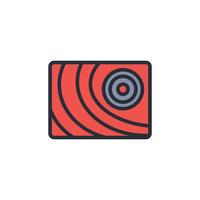 topography icon. .Editable stroke.linear style sign for use web design,logo.Symbol illustration. vector