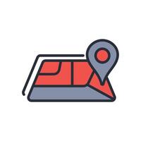 street map icon. .Editable stroke.linear style sign for use web design,logo.Symbol illustration. vector