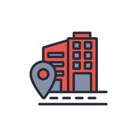 city map icon. .Editable stroke.linear style sign for use web design,logo.Symbol illustration. vector