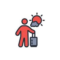 travel icon. .Editable stroke.linear style sign for use web design,logo.Symbol illustration. vector