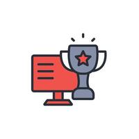 reward icon. .Editable stroke.linear style sign for use web design,logo.Symbol illustration. vector