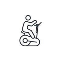 bicycle static icon. .Editable stroke.linear style sign for use web design,logo.Symbol illustration. vector