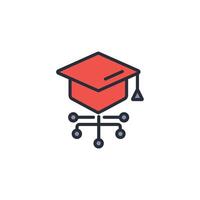 digital education icon. .Editable stroke.linear style sign for use web design,logo.Symbol illustration. vector