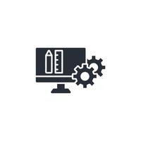 Design thinking icon. .Editable stroke.linear style sign for use web design,logo.Symbol illustration. vector